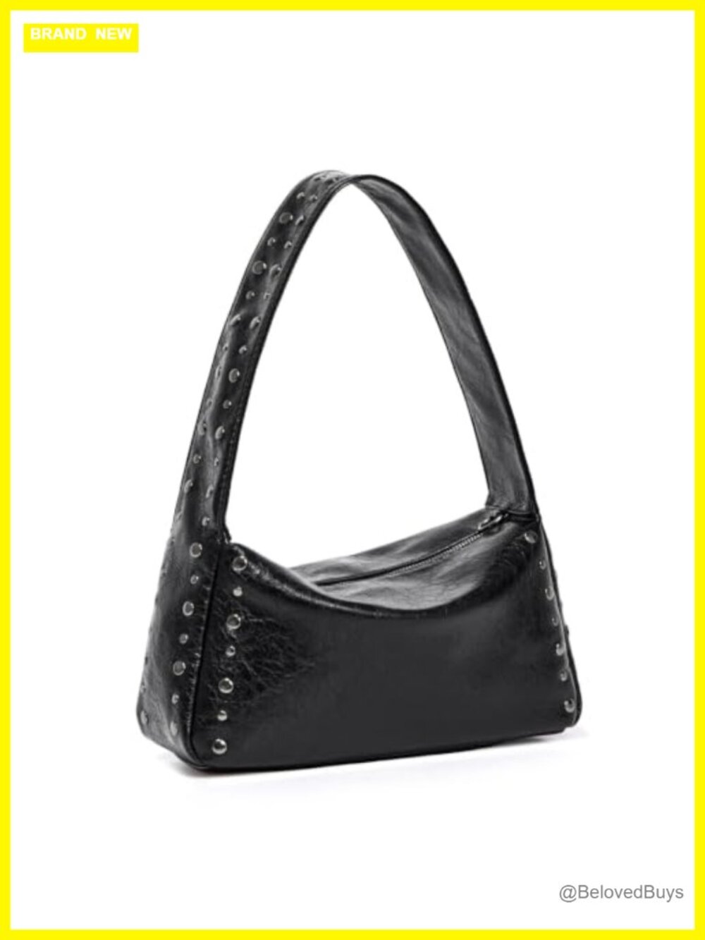 Studded Shoulder Bag for Women Y2K Vegan Faux Leather Handbag Purse